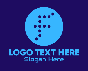 Trade - Dotted Letter F logo design