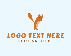 Character - Playful Pet Cat Letter Y logo design