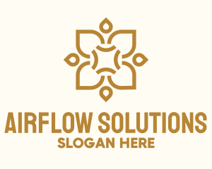 Golden Floral Centerpiece logo design