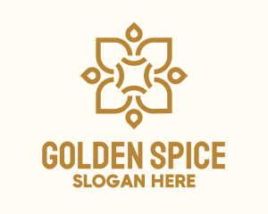 Golden Floral Centerpiece logo design