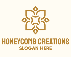 Golden Floral Centerpiece logo design