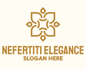 Golden Floral Centerpiece logo design