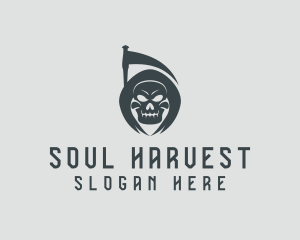 Evil Skull Reaper logo design