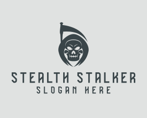 Evil Skull Reaper logo design