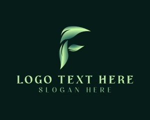 Landscaper - Leaf Nature Gourmet Letter F logo design