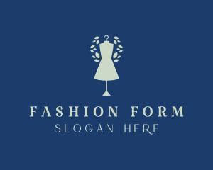 Leaf Dressmaker Mannequin logo design