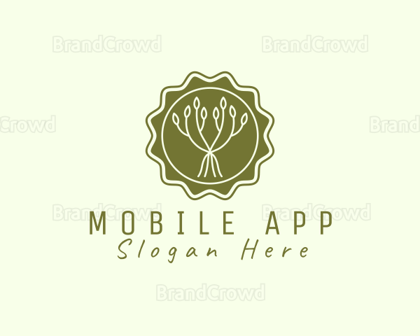 Tulip Flower Badge Logo