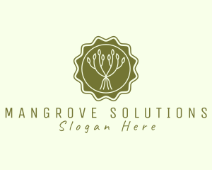 Mangrove - Tulip Flower Badge logo design