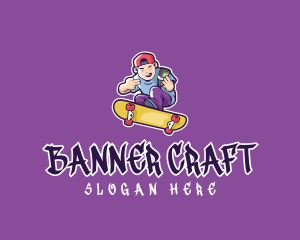 Rich Skater Boy logo design