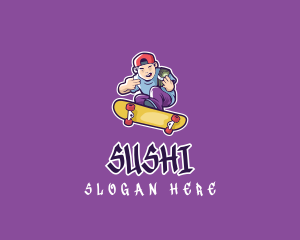 Rich Skater Boy logo design