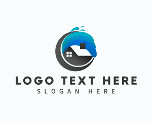 Clean - House Splash Cleaning logo design
