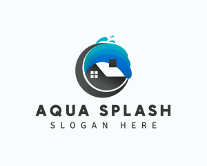 House Splash Cleaning logo design