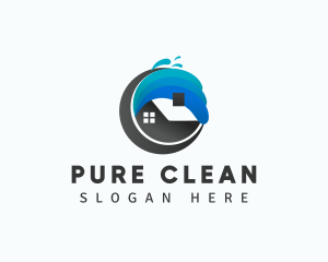 House Splash Cleaning logo design