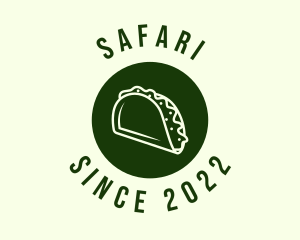 Vegan - Green Taco Circle logo design