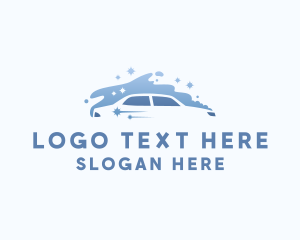 Driving - Car Wash Silhouette logo design