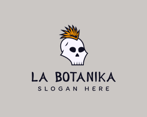 Skull Mohawk Punk Logo