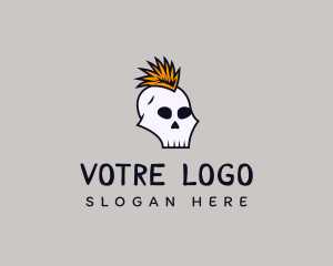 Skull Mohawk Punk Logo