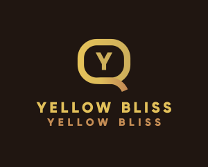 Yellow Social Media Letter logo design