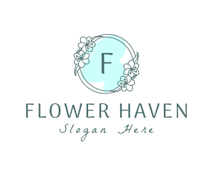 Watercolor Flowers Makeup Cosmetics logo design