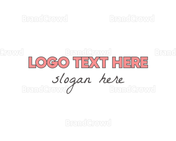 Beauty & Feminine Text Font Logo