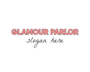 Parlor - Beauty & Feminine Text Font logo design