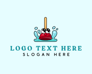 Plunger - Plumbing Plunger Splash logo design