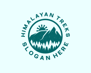 Mountain Sun Forest logo design