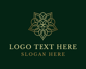 Flower - Gold Luxury Flower logo design