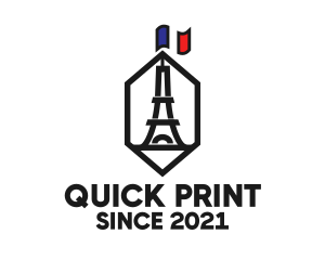 Eiffel Tower Landmark logo design