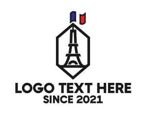 Trip - Eiffel Tower Landmark logo design