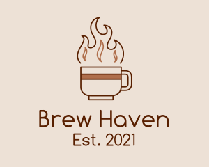 Hot Dark Roast Coffee  logo design