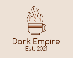 Hot Dark Roast Coffee  logo design