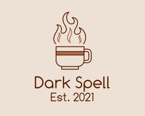 Hot Dark Roast Coffee  logo design