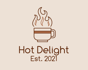 Hot Dark Roast Coffee  logo design