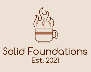 Cappuccino - Hot Dark Roast Coffee logo design