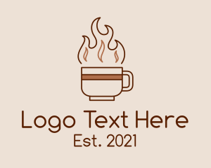 Dark - Hot Dark Roast Coffee logo design