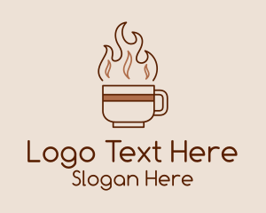 Hot Dark Roast Coffee  Logo