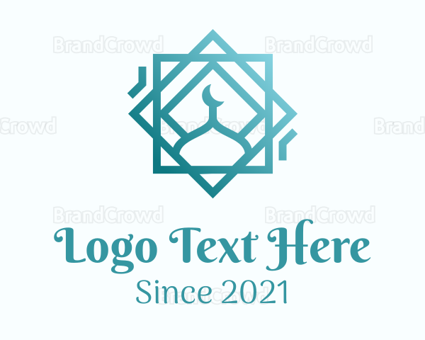 Geometric Islam Temple Logo