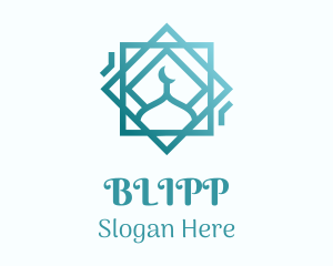 Geometric Islam Temple  Logo