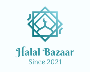 Geometric Islam Temple  logo design