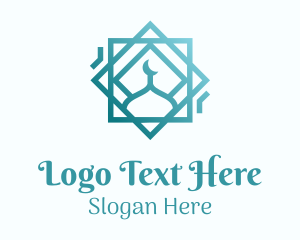 Geometric Islam Temple  Logo