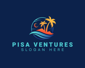 Surfing Resort Beach Logo