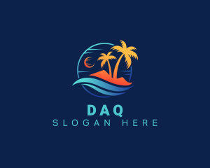 Surfing Resort Beach Logo