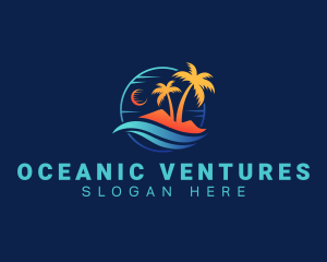 Surfing Resort Beach logo design