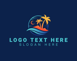 Tropical - Surfing Resort Beach logo design