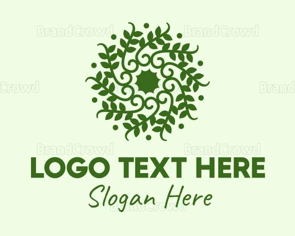 Decorative Green Vines Logo