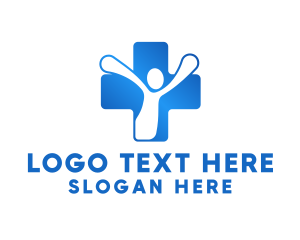 Clinical - Medical People Cross logo design