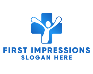 Medical People Cross logo design