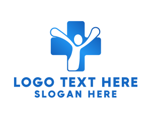 Teleconsultation - Medical People Cross logo design