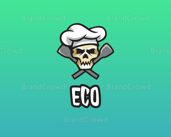 Skull Spatula Chef Logo